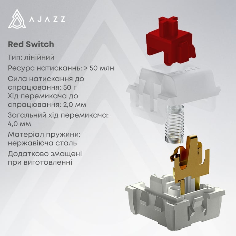 Клавіатура Ajazz AK980 Red Switch USB UA Black (AK980-R-BR) - фото 8