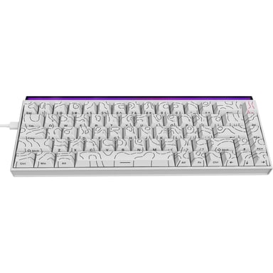Клавіатура Ajazz NK68 Red Switch USB UA White (NK68-R-S-W) - фото 1