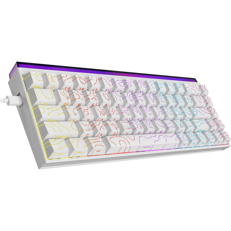 Клавіатура Ajazz NK68 Red Switch USB UA White (NK68-R-S-W) - фото 4