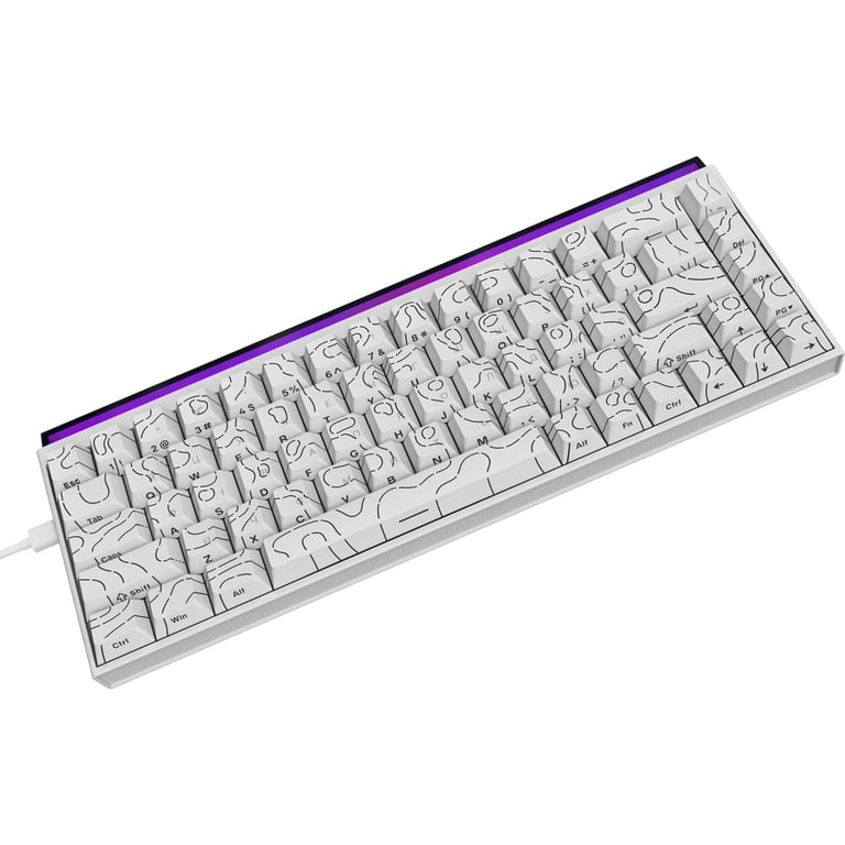 Клавіатура Ajazz NK68 Red Switch USB UA White (NK68-R-S-W) - фото 5