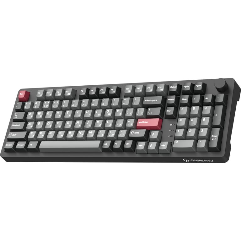 Клавіатура GamePro Asgard Drakkar Keychron Super Red Switch Wireless/Bluetooth/USB UA Black (MK305BK) - фото 2