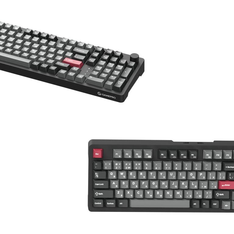 Клавіатура GamePro Asgard Drakkar Keychron Super Red Switch Wireless/Bluetooth/USB UA Black (MK305BK) - фото 4