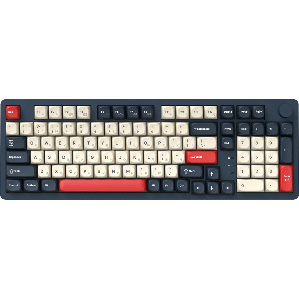 Клавіатура GamePro Asgard Drakkar Keychron Super Red Switch Wireless/Bluetooth/USB UA Blue (MK305BL) - фото 1