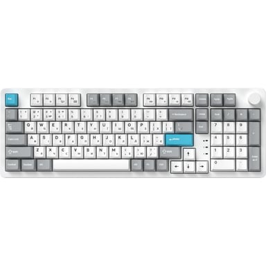 Клавіатура GamePro Asgard Drakkar Keychron Super Red Switch Wireless/Bluetooth/USB UA White (MK305WH) - фото 1