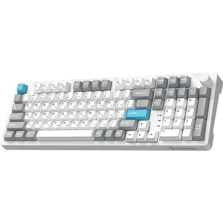 Клавіатура GamePro Asgard Drakkar Keychron Super Red Switch Wireless/Bluetooth/USB UA White (MK305WH) - фото 2