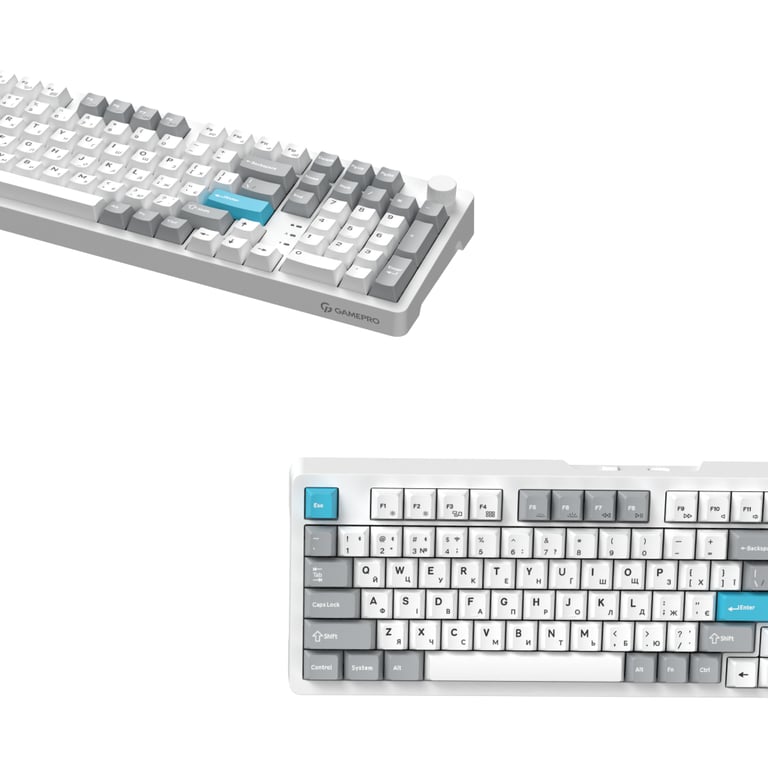 Клавіатура GamePro Asgard Drakkar Keychron Super Red Switch Wireless/Bluetooth/USB UA White (MK305WH) - фото 4