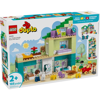 Конструктор LEGO DUPLO Town Сучасний родинний будинок із фігурками 3 в 1 (10470) - фото 1