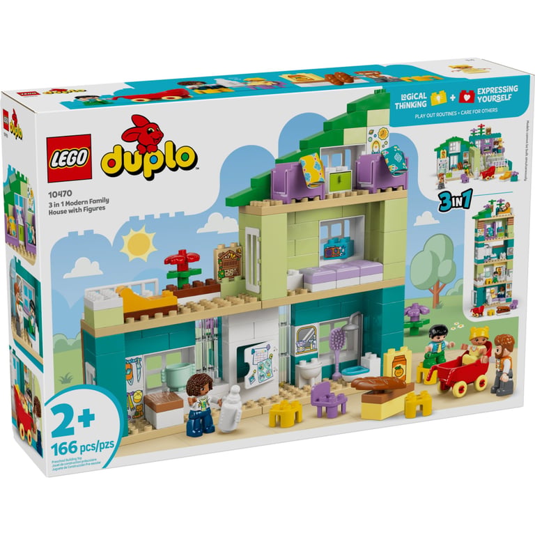 Конструктор LEGO DUPLO Town Сучасний родинний будинок із фігурками 3 в 1 (10470) - фото 1