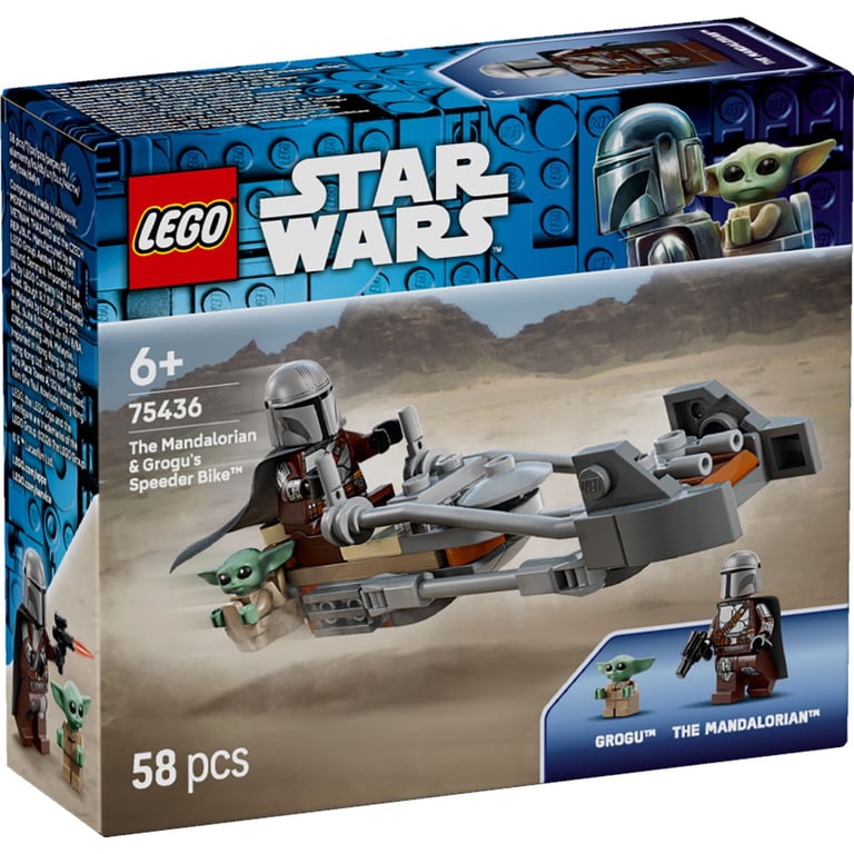 Конструктор LEGO Star Wars Швидкісний мотоцикл Мандалорця й Ґроґу (75436) - фото 1