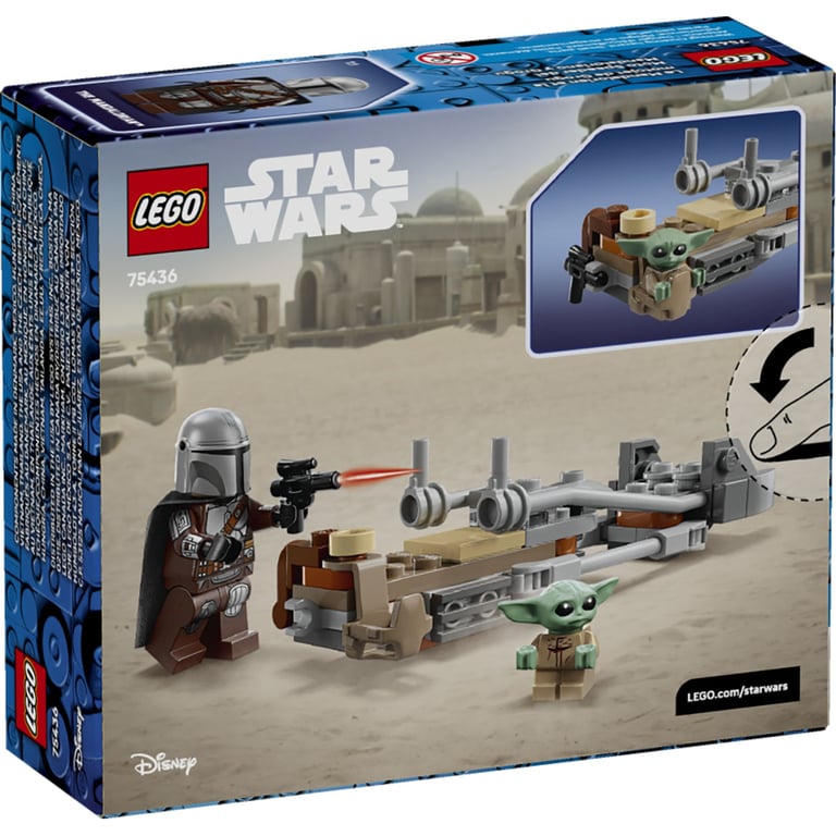 Конструктор LEGO Star Wars Швидкісний мотоцикл Мандалорця й Ґроґу (75436) - фото 7
