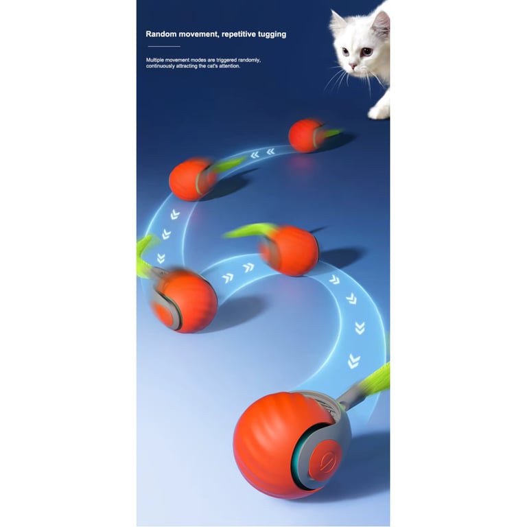 Іграшка для котів Me&Pet Інтерактивний м'яч червоний (NMP20-2) - фото 6