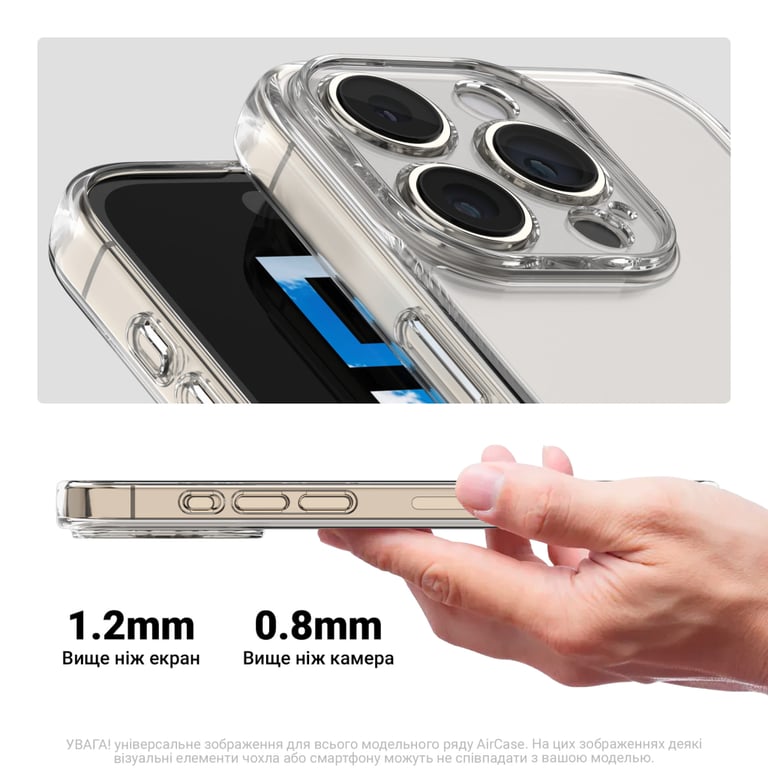 Чохол до мобільного телефона Armorstandart Air Samsung A37 5G Camera cover Clear (ARM89680) - фото 3