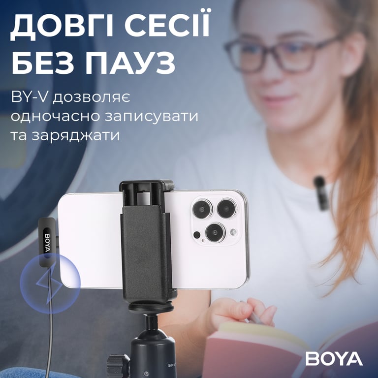 Мікрофон Boya BY-V20 Type-C Black (BY-V20) - фото 12