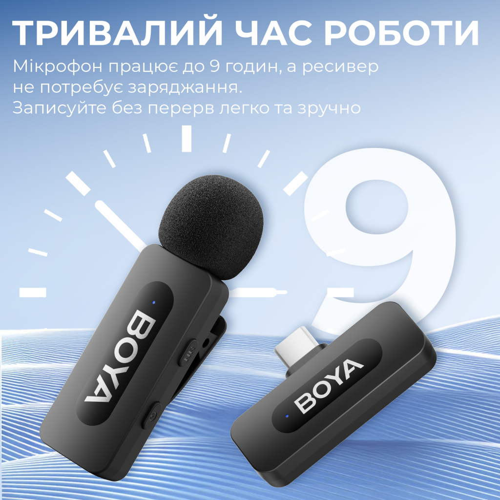 Мікрофон Boya BY-V20 Type-C Black (BY-V20) - фото 9 Мікрофон Boya BY-V20 Type-C Black (BY-V20) - фото 9