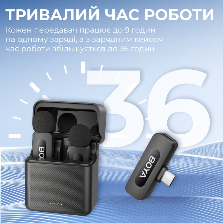 Мікрофон Boya BY-V3 combo Type-C/Lightning Black (BY-V3 Combo) - фото 10