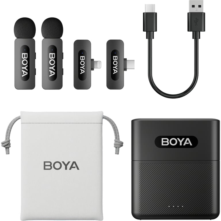 Мікрофон Boya BY-V3 combo Type-C/Lightning Black (BY-V3 Combo) - фото 2