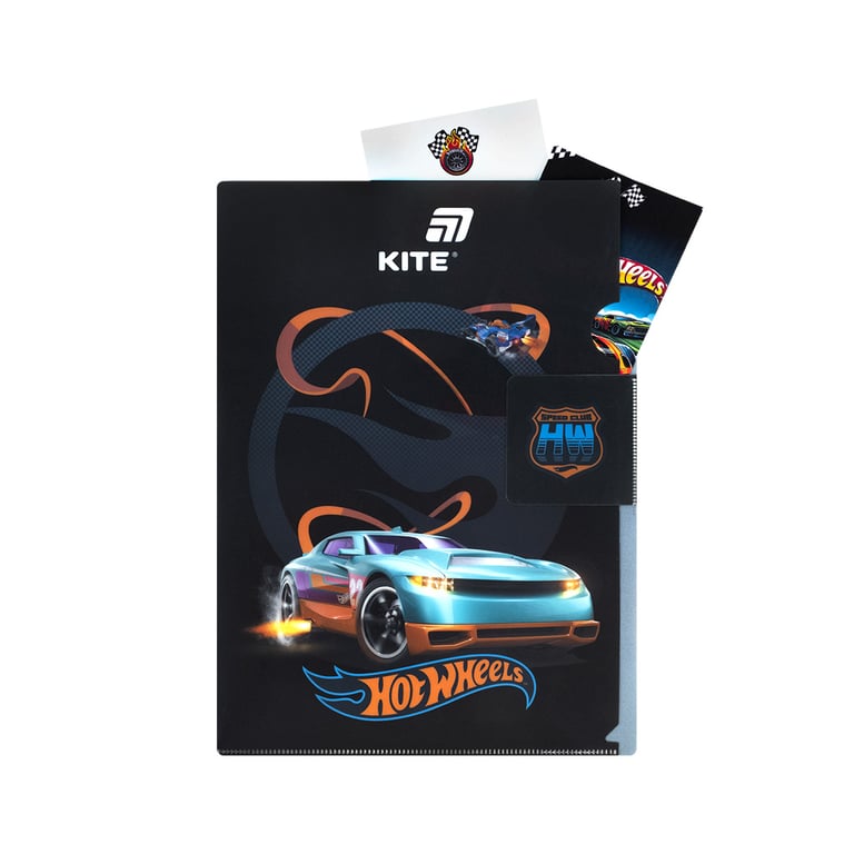 Папка - куточок Kite із клапаном A4 Hot Wheels- 2 (HW25-248-2) - фото 4