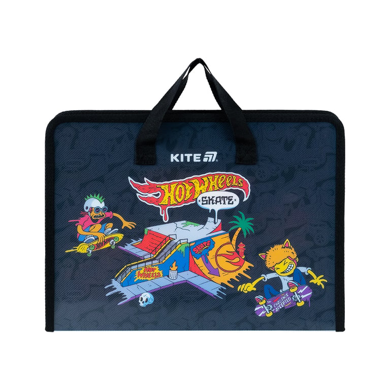 Папка - портфель Kite на блискавці A4 Hot Wheels, 1 відділення (HW25-202) - фото 1