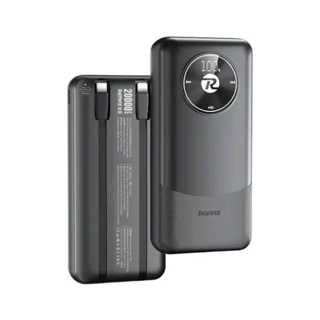 Батарея універсальна Remax 20000mAh, 22.5W, Black (RPP-38 / 45364) - фото 1