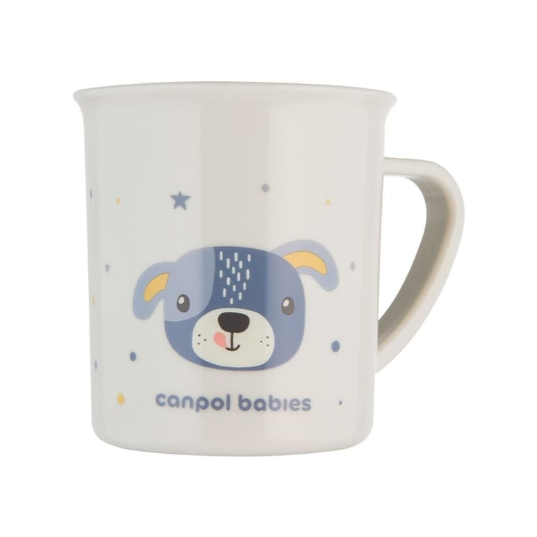 Набір дитячого посуду Canpol babies CUTE ANIMALS кружка пластикова, блакитна (4/413_blu2) - фото 1