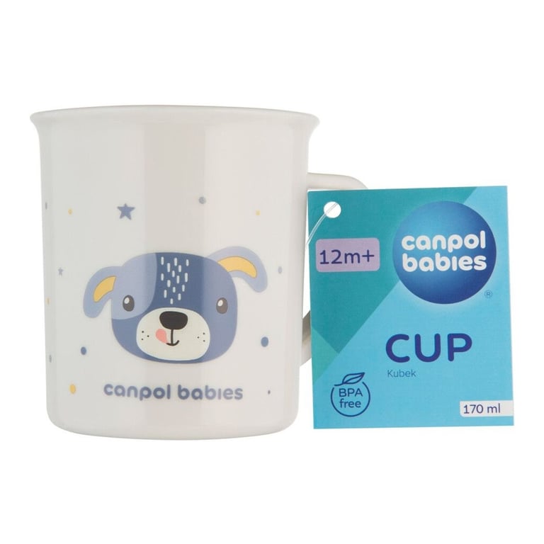 Набір дитячого посуду Canpol babies CUTE ANIMALS кружка пластикова, блакитна (4/413_blu2) - фото 3
