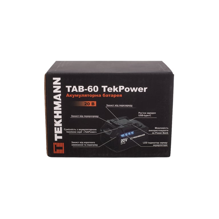 Акумулятор до електроінструменту Tekhmann TAB-60 TekPowerLi-ion 6Ah (854610) - фото 4