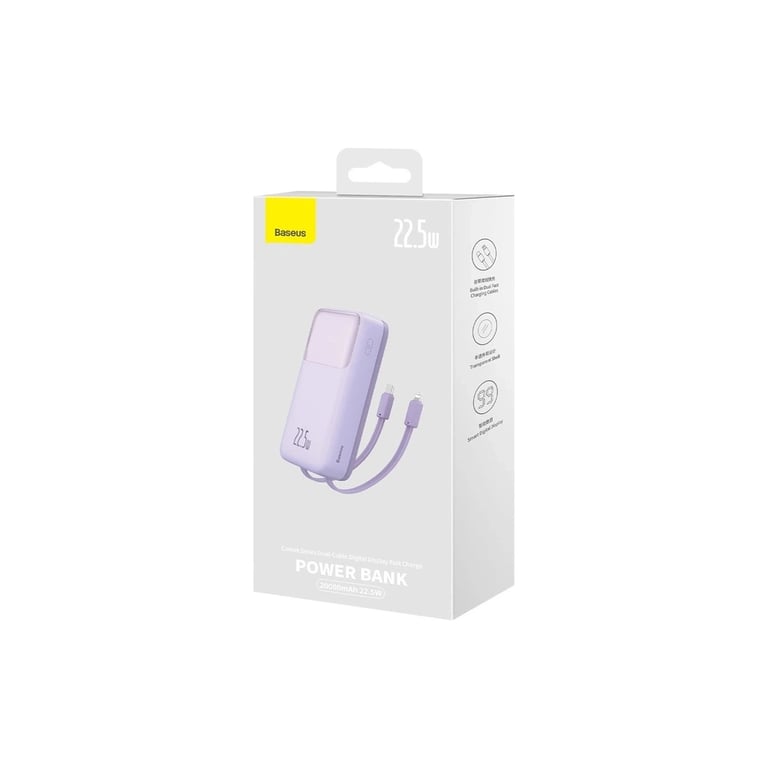 Батарея універсальна Baseus Comet 20000mAh 22.5W PD QC Purple (PPMD020105) - фото 8