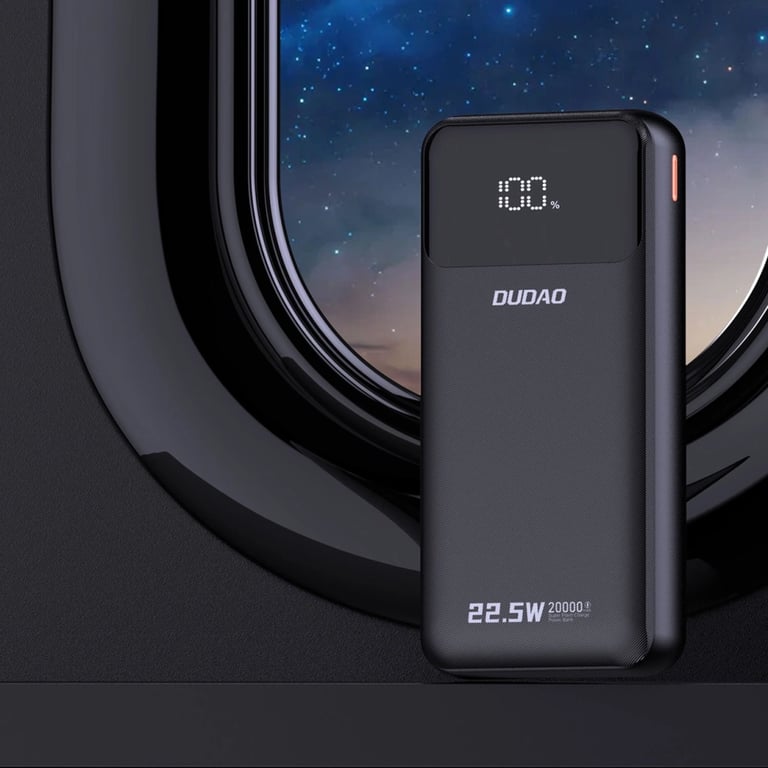 Батарея універсальна Dudao K15Pro 20000mAh PD/22.5W, QC, with built-in cables, Black (6977196682430) - фото 6