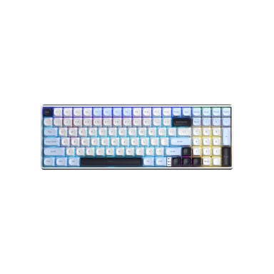 Клавіатура Aula S100pro RGB KRGD Brown Switch Wireless/Bluetooth/Type-C UA White/Black (6948391205755) - фото 1