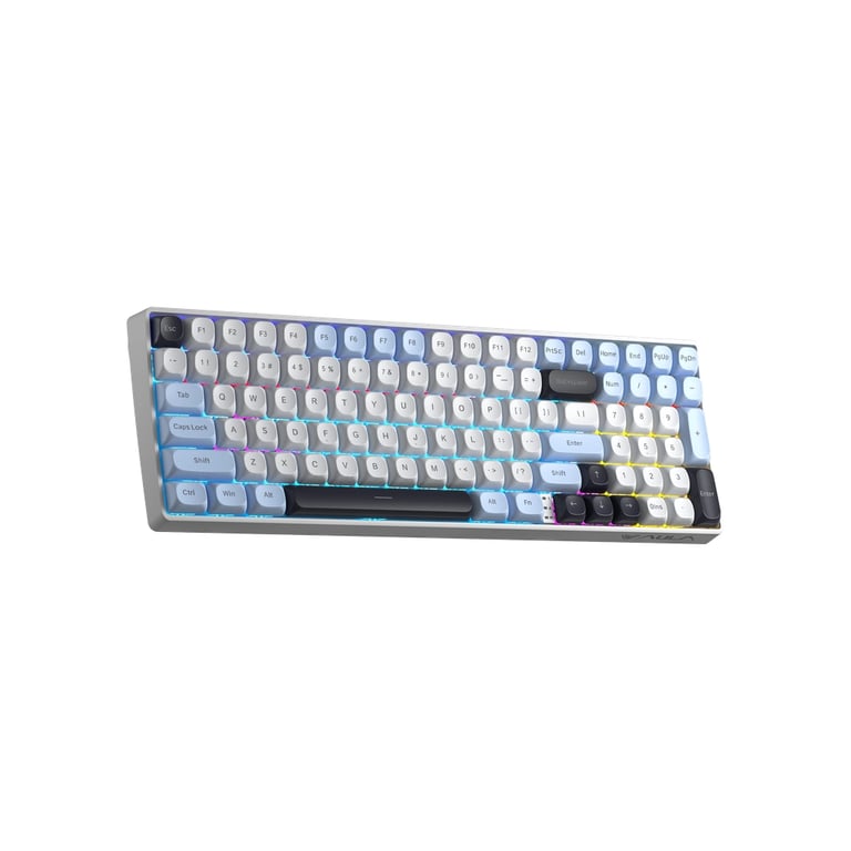 Клавіатура Aula S100pro RGB KRGD Brown Switch Wireless/Bluetooth/Type-C UA White/Black (6948391205755) - фото 3