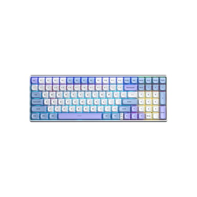 Клавіатура Aula S100pro RGB KRGD Red Switch Wireless/Bluetooth/Type-C UA White/Blue (6948391205762) - фото 1
