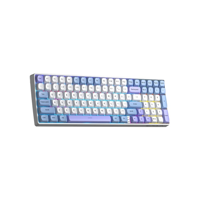 Клавіатура Aula S100pro RGB KRGD Red Switch Wireless/Bluetooth/Type-C UA White/Blue (6948391205762) - фото 3