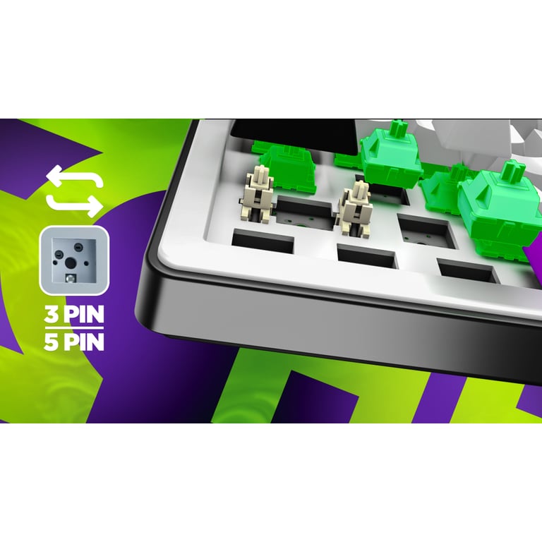 Клавіатура Hator Hellyberry HK60 Mechanical Linear RGB USB UA White/Violet (HK60) - фото 9