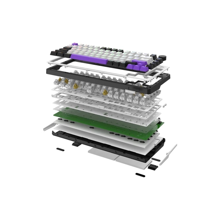 Клавіатура Hator Hellyberry HK75 Mechanical Linear RGB USB UA White/Violet (HK75) - фото 8