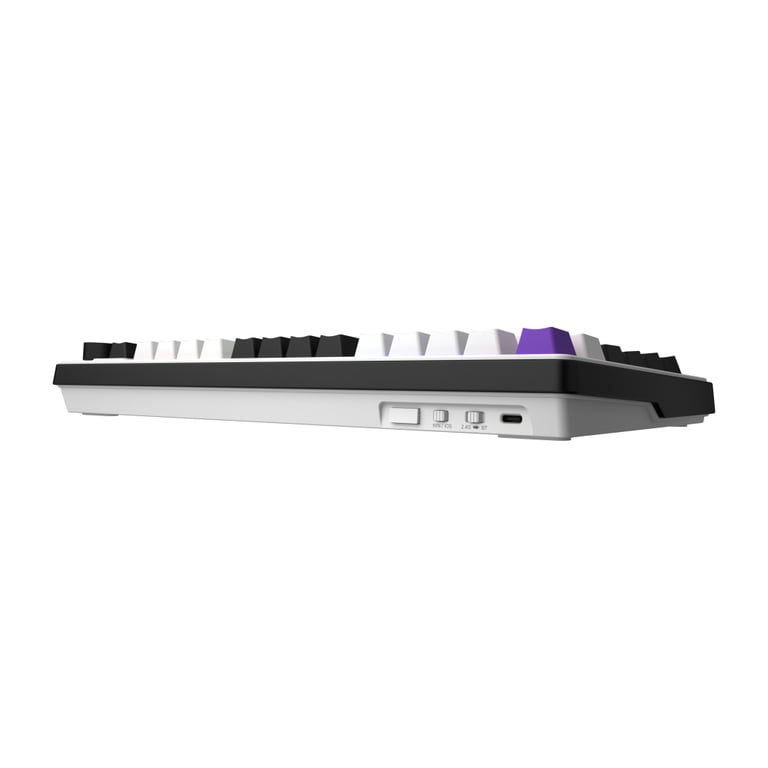 Клавіатура Hator Hellyberry HK75 Mechanical Linear RGB Wireless/Bluetooth/USB UA White/Violet (HK75_wireless) - фото 6