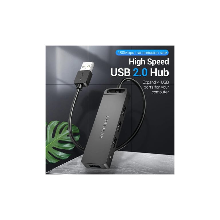 Концентратор Vention USB 2.0 to 4xUSB 2.0 black (CHMBB) - фото 3