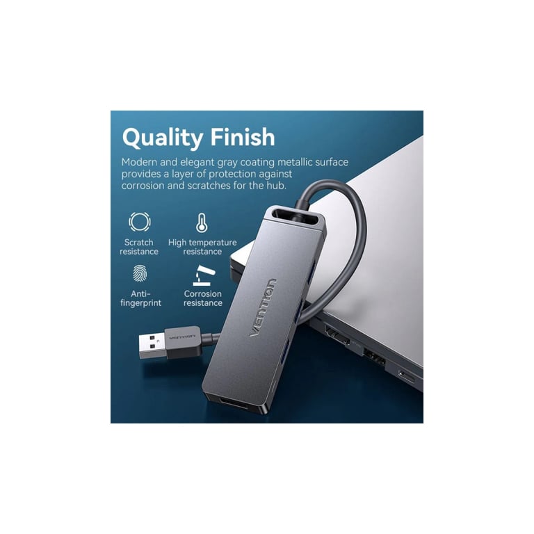 Концентратор Vention USB 3.0 to 4xUSB 3.0 black (CHLBB-SCB) - фото 6