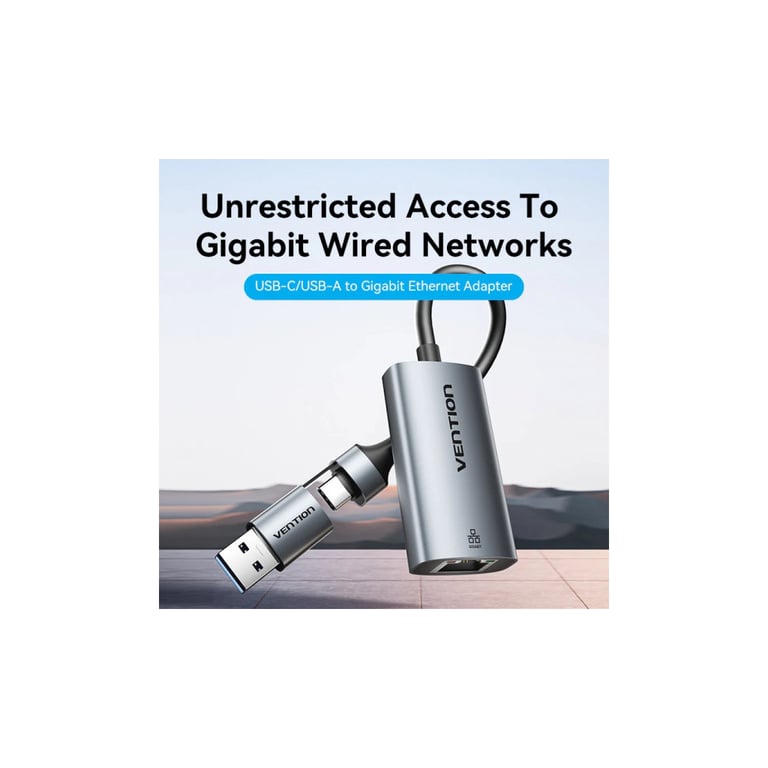 Перехідник USB-C to RJ45 Ethernet 1000Mbps gray VENTION (CFQHB) - фото 4