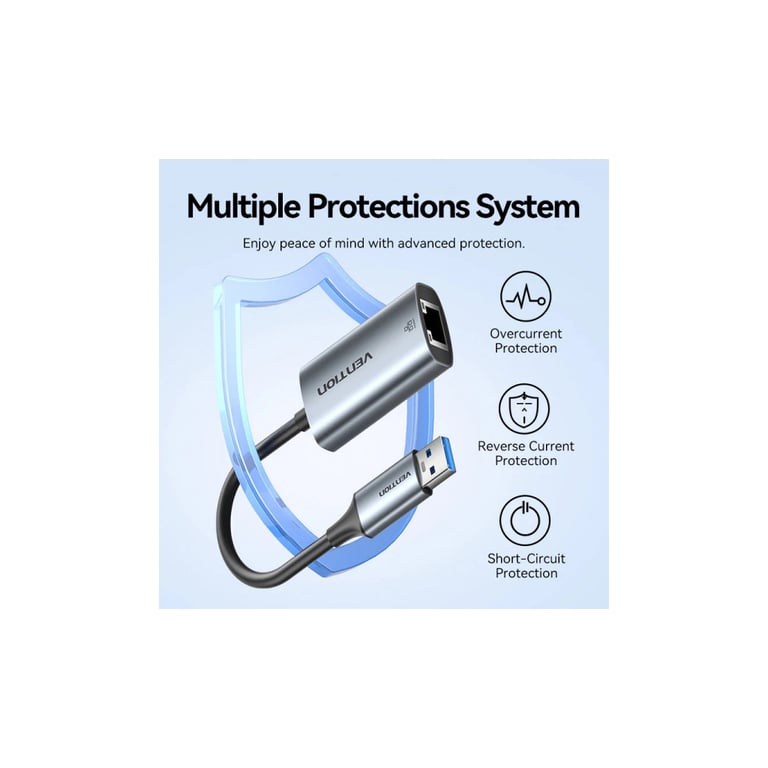 Перехідник USB-C to RJ45 Ethernet 1000Mbps gray VENTION (CFQHB) - фото 5