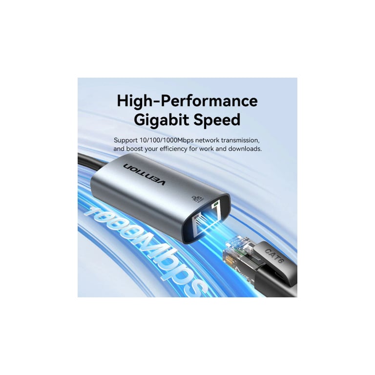Перехідник USB-C to RJ45 Ethernet 1000Mbps gray VENTION (CFQHB) - фото 7