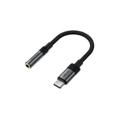 Перехідник USB-C to 3.5mm F 0.15m DAC audio black Acefast (6974316285281) - фото 1