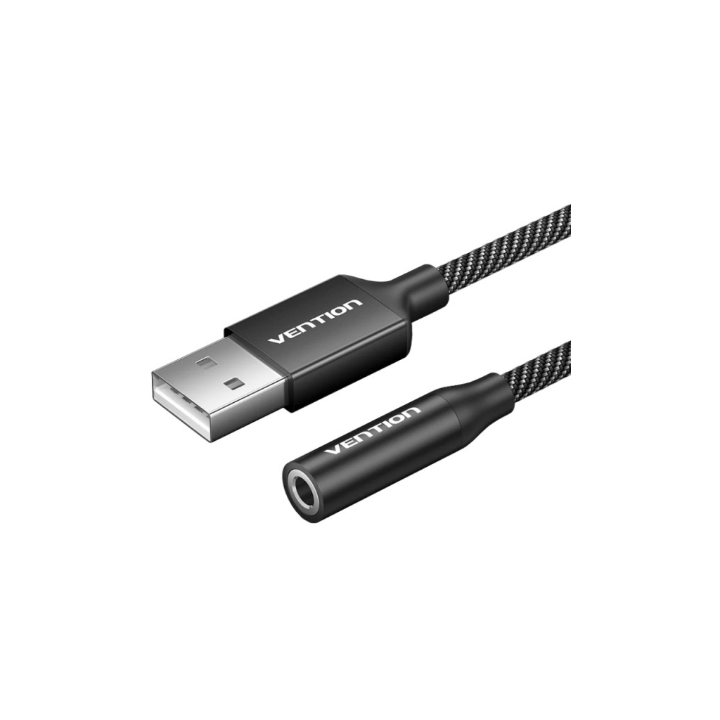 Звукова плата Vention USB AM to 3.5mm F 0.25m (4pin) 96kHz/24bit DSP noise reduction (CVEBC) - фото 1