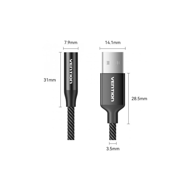 Звукова плата Vention USB AM to 3.5mm F 0.25m (4pin) 96kHz/24bit DSP noise reduction (CVEBC) - фото 2