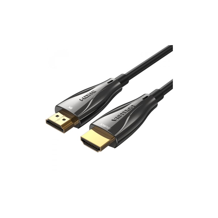 Кабель мультимедійний HDMI M to HDMI M 15.0m V2.1 Optical 8K 60Hz 48Gbps Dolby 7.1 black Vention (ALBBN) - фото 2