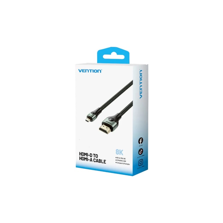 Кабель мультимедійний HDMI M to HDMI micro M 1.0m V2.0 8K 60Hz green Vention (AGKGF) - фото 2