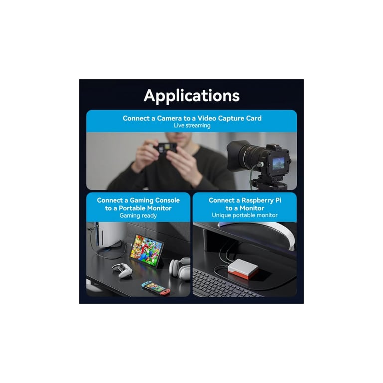 Кабель мультимедійний HDMI M to HDMI micro M 1.0m V2.0 8K 60Hz green Vention (AGKGF) - фото 8