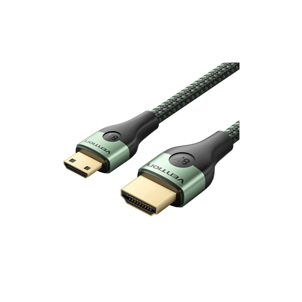 Кабель мультимедійний HDMI M to HDMI mini M 1.0m V2.1 8K 60Hz green Vention (AGJGF) - фото 1