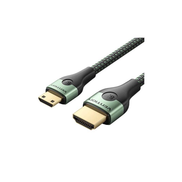 Кабель мультимедійний HDMI M to HDMI mini M 1.0m V2.1 8K 60Hz green Vention (AGJGF) - фото 1