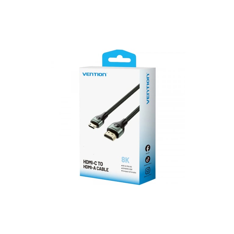 Кабель мультимедійний HDMI M to HDMI mini M 1.0m V2.1 8K 60Hz green Vention (AGJGF) - фото 3
