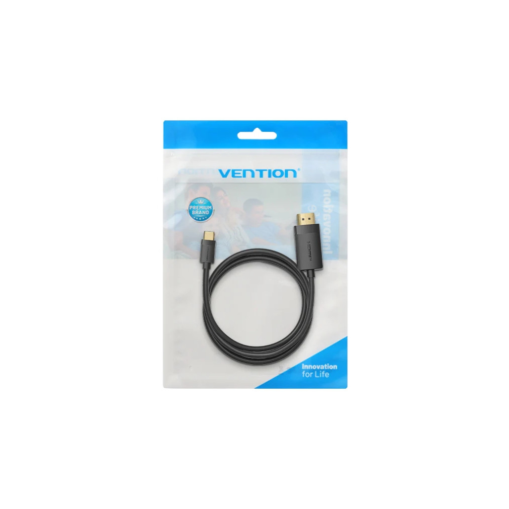 Кабель мультимедійний USB-C to HDMI M 2.0m 4K 60Hz black Vention (CRIBH) - фото 3 Кабель мультимедійний USB-C to HDMI M 2.0m 4K 60Hz black Vention (CRIBH) - фото 3